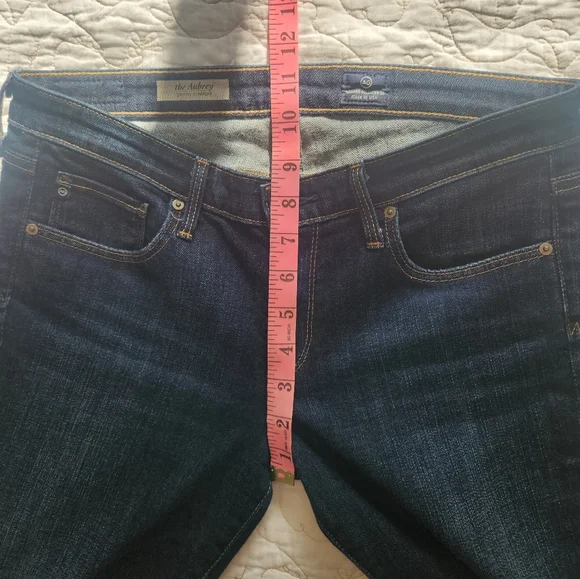 AG Adriano Goldschmeid Jeans Size 29 The Aubrey Skinny Straight Dark Wash Low - Picture 11 of 11